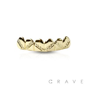 CHAINS 6 TEETH MOUTH TOP HIP HOP BLING GRILLZ