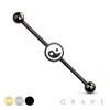 YING YANG 316L SURGICAL STEEL INDUSTRIAL BARBELL