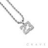 GEM PAVED "23" HIP HOP BLING ALLOY PENDANT WITH CHAIN