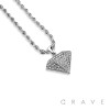GEM PAVED DIAMOND HIP HOP BLING ALLOY PENDANT WITH CHAIN