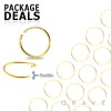 100PCS OF 316L SURGICAL STEEL GOLD COLOR PLATED ANNEALED HOOP NOSE RING