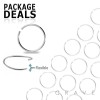 100PCS OF 316L SURGICAL STEEL ANNEALED HOOP NOSE RING