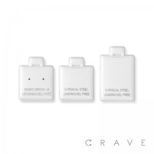 100 PCS WHITE PLASTIC BODY JEWELRY CARD