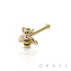 BUMBLE BEE 316L SURGICAL STEEL NOSE BONE STUD (5MM BEE SIZE)