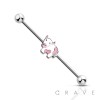 COW CENTER 316L SURGICAL STEEL INDUSTRIAL BARBELL (ANIMAL)