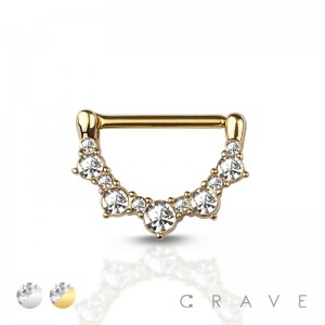 HALF NIPPLE CLICKER 316L SURGICAL STEEL SHIELD 14