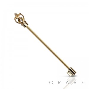 HEART SHAPE KEY 316L SURGICAL STEEL INDUSTRIAL BARBELL