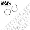 60 PCS ASSORTED LENGTH HIGH QUALITY 316L SURGICAL STEEL HINGED SEGMENT RING