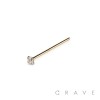 14K Gold 16MM NOSE FISHTAIL WITH ROUND PRONG SET