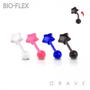 ACRYLIC STAR BIO-FLEX TONGUE BARBELL
