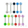 ULTRA GLITTER ACRYLIC COLOR BALL 316L SURGICAL STEEL BARBELL