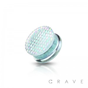 DRAGON SCALE AURORA EFFECT GLASS DOUBLE FLARE PLUG