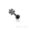 PUZZLE PIECE TOP INTERNALLY THREADED 316L SURGICAL STEEL LABRET/MONROE/CARTILAGE STUDS