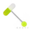 ACRYLIC 2-COLOR PILL 316L SURGICAL STEEL BARBELL