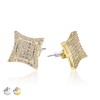 KITE CZ PAVED HIP HOP MICRO PAVED STAINLESS STEEL PIN EARRING