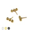 TRIPLE MICRO BEAD LINE HEAD 316L SURGICAL STEEL THREADLESS PUSH IN LABRET TOP PART