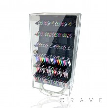 448 PCS OF FAKE TAPER & FAKE PLUGS WITH FREE 2-SIDED ACRYLIC COUNTER TOP SPINNER DISPLAY