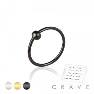 20 PCS OF 22 GAUGE PLATED 925 STERLING SILVER NOSE HOOP PACKAGE