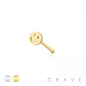 SMILE FLAT HEAD 316L SURGICAL STEEL NOSE BONE