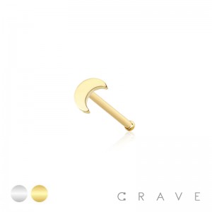 MOON FLAT HEAD 316L SURGICAL STEEL NOSE BONE