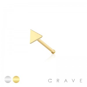 TRIANGLE FLAT HEAD 316L SURGICAL STEEL NOSE BONE