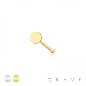 ROUND FLAT HEAD 316L SURGICAL STEEL NOSE BONE