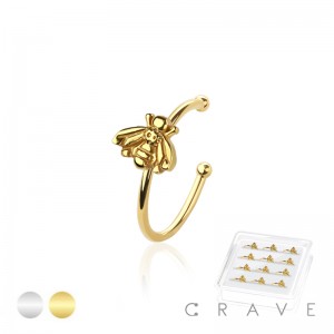 12PCS OF 925 STERLING SILVER NOSE BEE HOOP PACKAGE