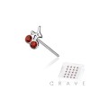 20 PCS OF CHERRY TOP 925 STERLING SILVER SET NOSE RING PACKAGE