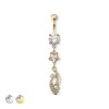 SHOOTING STAR DANGLE 316L SURGICAL STEEL BELLY BUTTON RING