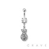 PINEAPPLE DANGLE 316L SURGICAL STEEL BELLY BUTTON RING