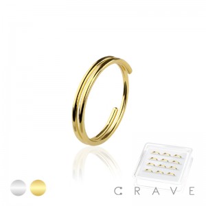 925 STERLING SILVER COIL SHAPE NOSE HOOP PACKAGE