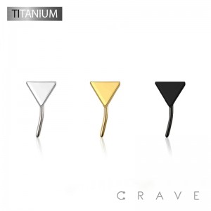 IMPLANT GRADE TITANIUM THREADLESS PUSH IN FLAT TRIANGLE TOP(TOP PART ONLY)