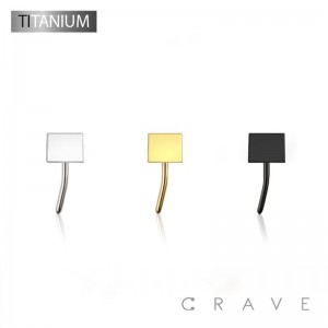 IMPLANT GRADE TITANIUM THREADLESS PUSH IN FLAT SQUARE TOP(TOP PART ONLY)