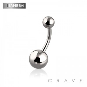 IMPLANT GRADE TITANIUM PLAIN BALL BELLY BUTTON NAVEL RINGS
