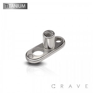IMPLANT GRADE SOLID TITANIUM 3 HOLE DERMAL ANCHOR BASE
