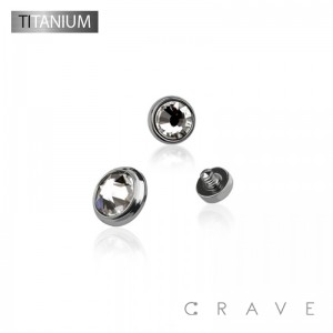 IMPLANT GRADE SOLID TITANIUM INTERNALLY THREADED GEM FLAT BOTTOM DOME DERMAL TOP(TOP PART ONLY)