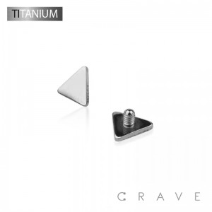 IMPLANT GRADE SOLID TITANIUM INTERNALLY THREADED TRIANGLE DERMAL TOP PARTS(TOP PART ONLY)