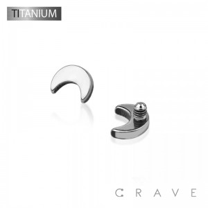 IMPLANT GRADE SOLID TITANIUM INTERNALLY THREADED MOON DERMAL TOP PARTS(TOP PART ONLY)