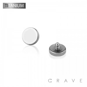 IMPLANT GRADE SOLID TITANIUM INTERNALLY THREADED DISC DERMAL TOP(TOP PART ONLY)