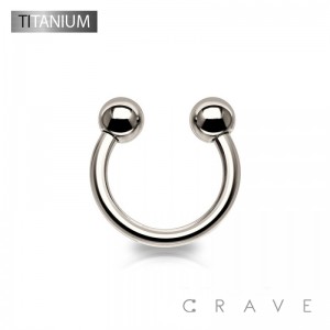 IMPLANT GRADE SOLID TITANIUM HORSESHOES WITH BALL (external thread)