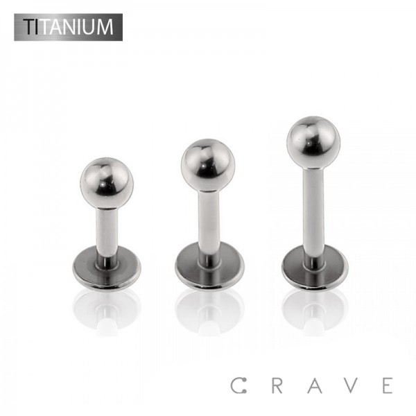 IMPLANT GRADE SOLID TITANIUM LABRET STUDS WITH BALL SET