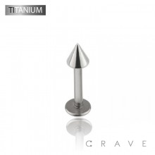 IMPLANT GRADE SOLID TITANIUM LABRET STUDS WITH SPIKE