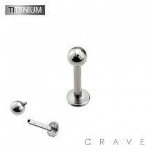 INTERNALLY THREADED IMPLANT GRADE SOLID TITANIUM LABRET STUDS WITH BALL
