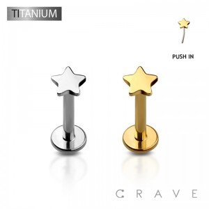 STAR IMPLANT GRADE TITANIUM THREADLESS PUSH IN LABRET SET