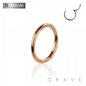 ROSE GOLD COLOR PLATED IMPLANT GRADE TITANIUM HINGED SEGMENT RING