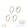 925 STERLING SILVER OPAL PRONG SET O RING PACKAGE