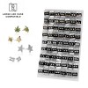 126 PCS OF ASSORTED HIP HOP MICROPAVED STAINLESS STEEL PIN EARRING PANEL