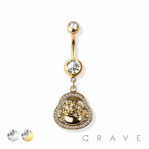 LAUGHING BUDDHA 316L SURGICAL STEEL NAVAL BELLY RING