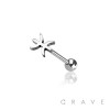 ZODIAC SIGN 316L SURGICAL STEEL TONGUE BARBELL