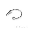 BALL AND SPIKE END 316L SURGICAL STEEL HORSESHOE